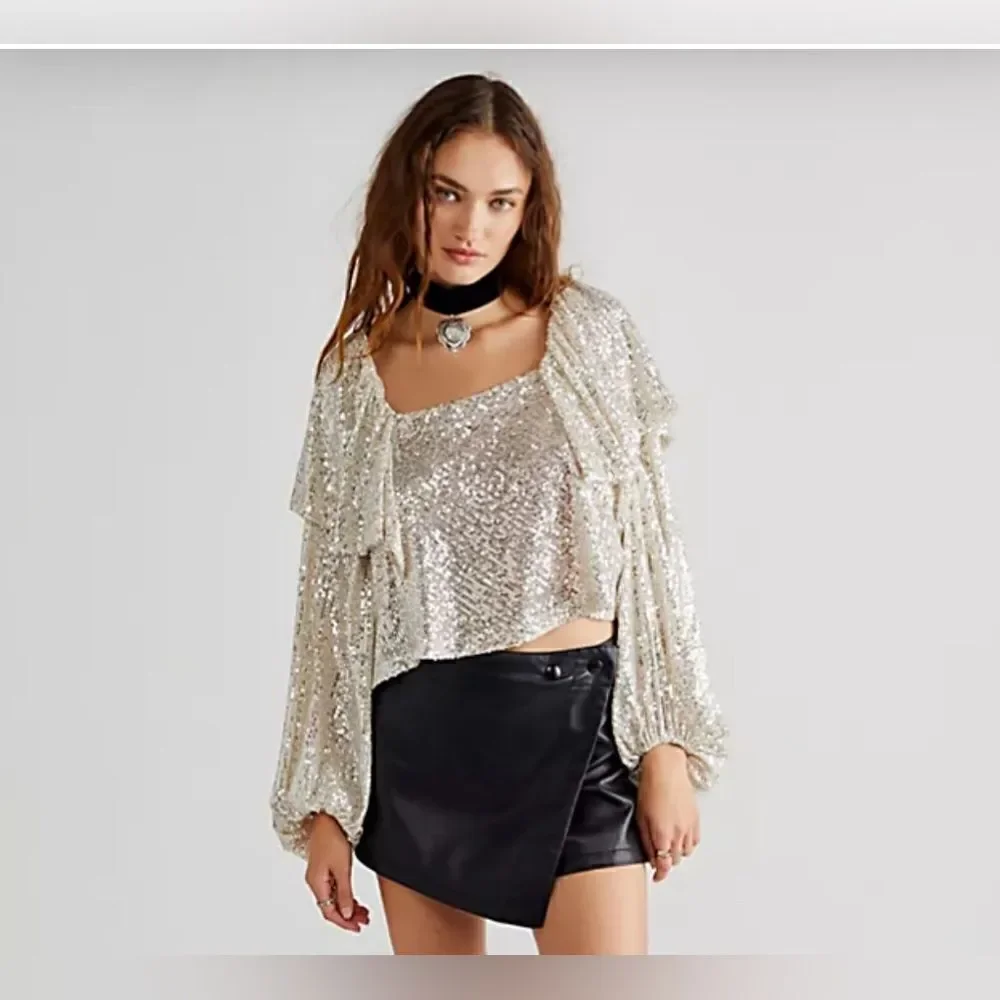 Free People Sequin Top